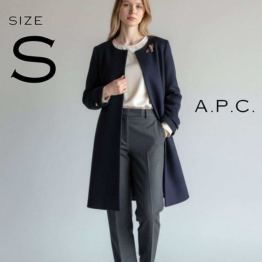 極美品】A.P.Cアーペーセー 日本製 イタリア製ウール使用トグルボタン 