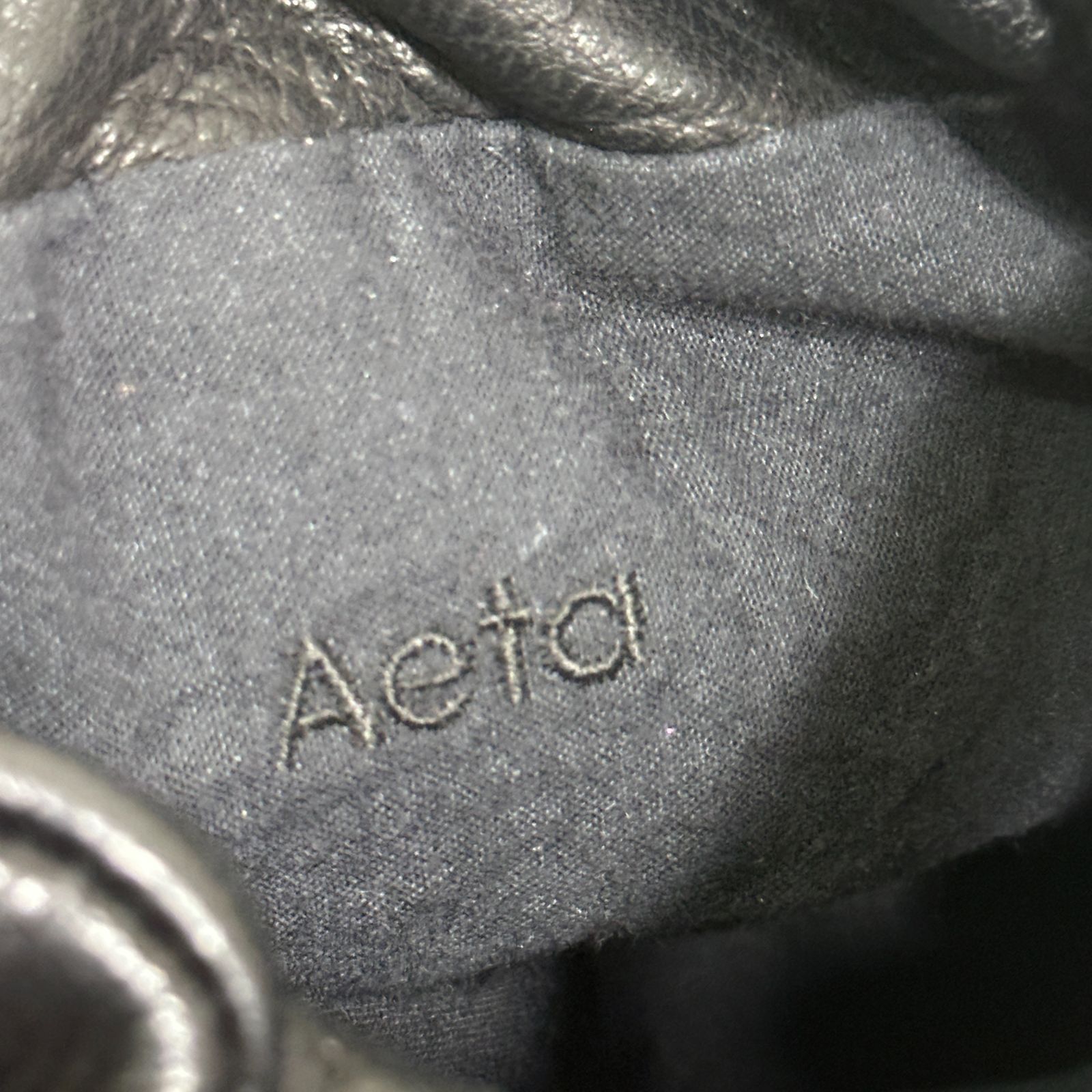Aeta DEER SHOULDER S DA01 ディアレザー ワンショルダーバッグ 黒 