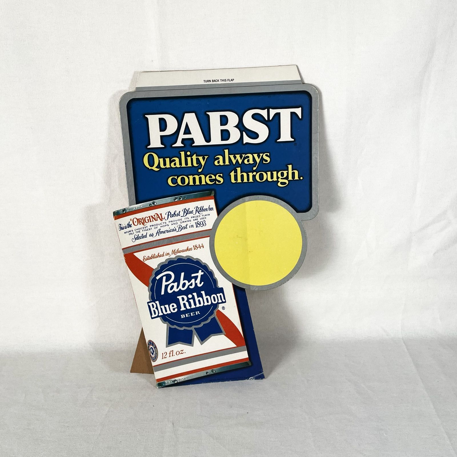 70s Pabst Blue Ribbon Cardboard Sign PBR 70年代 パブストブルー 