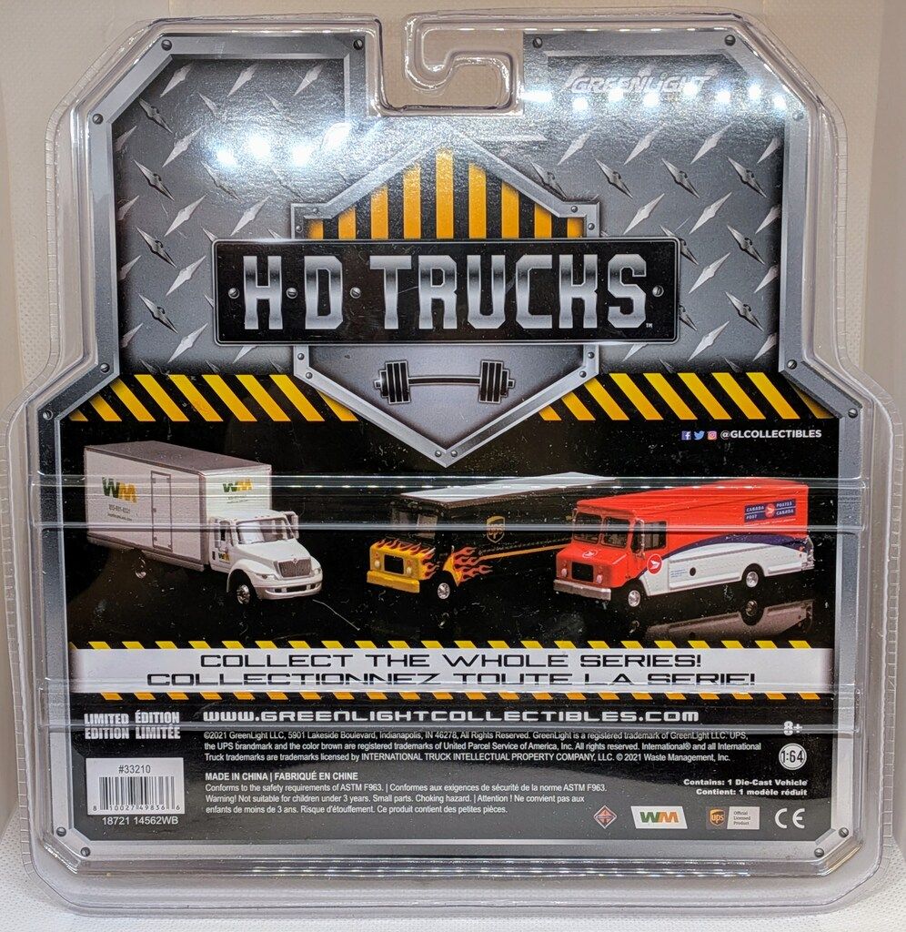 GREENLIGHT 1/64H.D.TRUCKS SERIES 21 2019 UPS PACKAGE CAR 33210