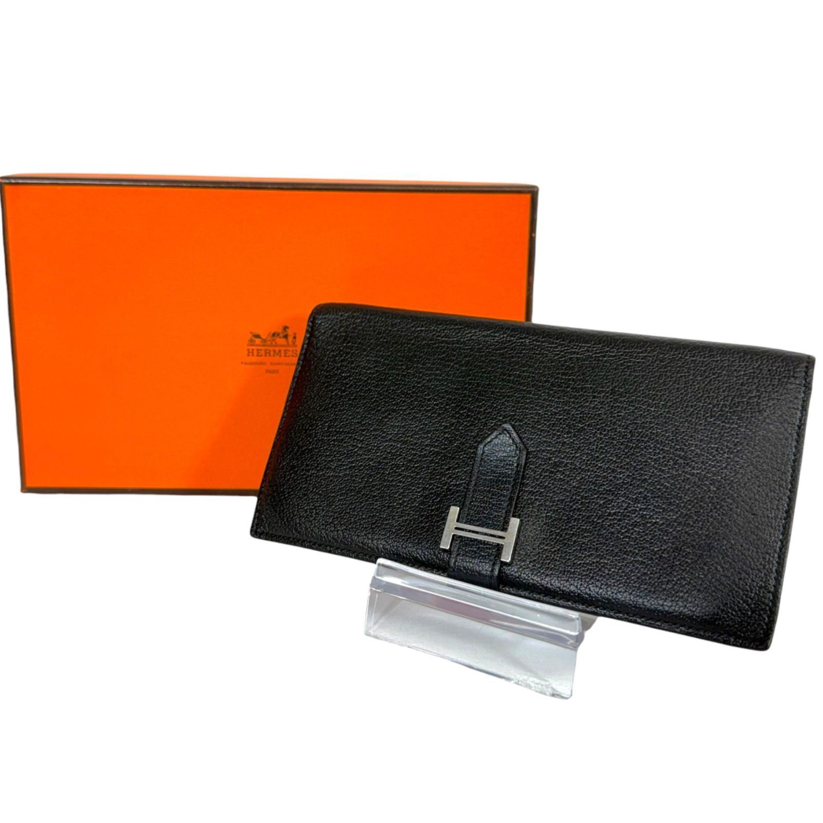人気・美品】HERMES エルメス シェーブル ベアンスフレ 二つ折り財布 