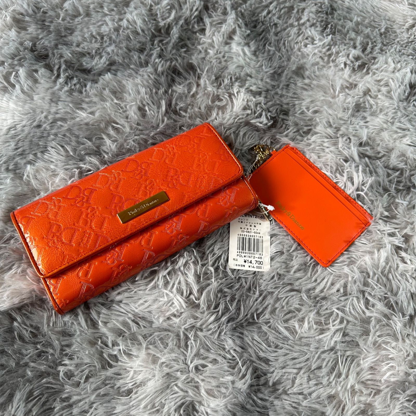 ✨新品未使用タグ付✨ ピンキーアンドダイアン 長財布 牛革 エナメル 