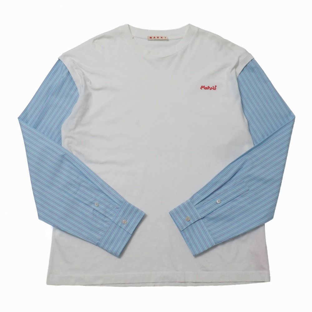 □美品□2022SS□MARNI マルニ 長袖Tシャツ サイズ46 レイヤード 