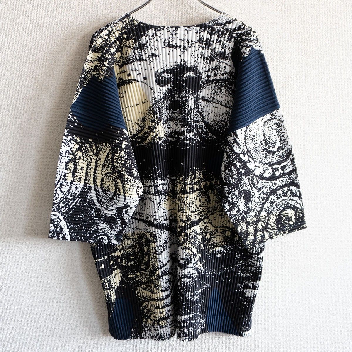 美品】 HOMME PLISSE ISSEY MIYAKE【総柄 プリーツ カットソー】2 