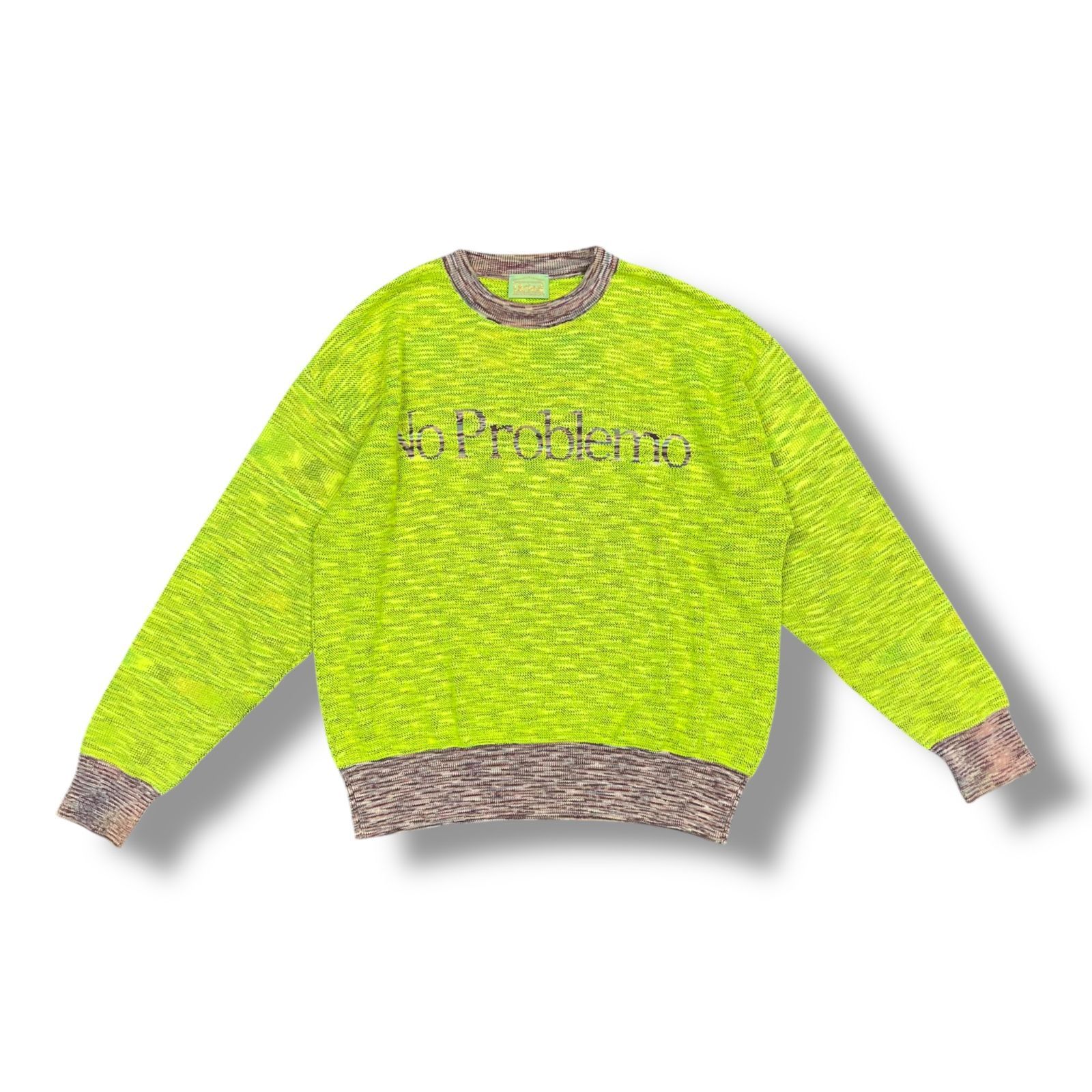 参考上代49,500円 Aries REVERSE PROBLEMO LILAC SPACE DYE KNIT 