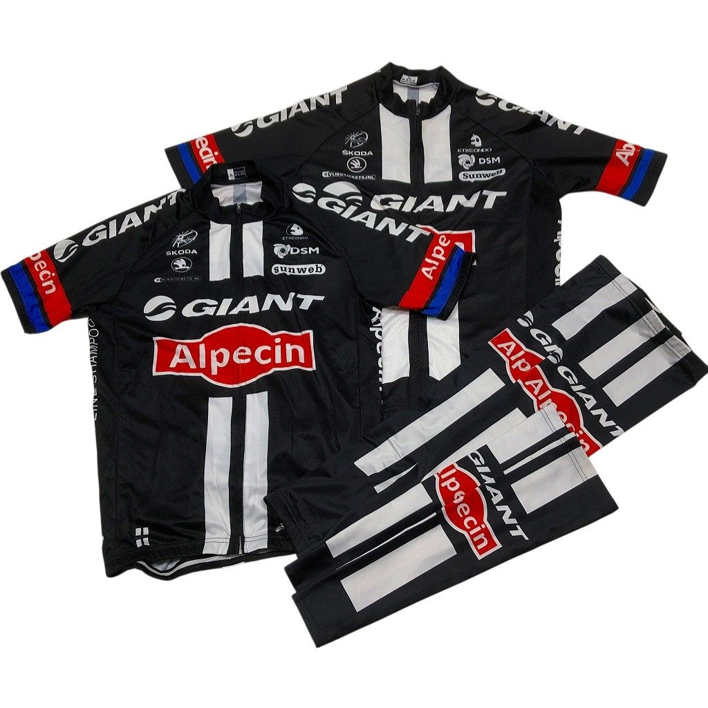 GIANT Alpecin 半袖サイクルジャージ 2点セット サイズL XL ウォーマー