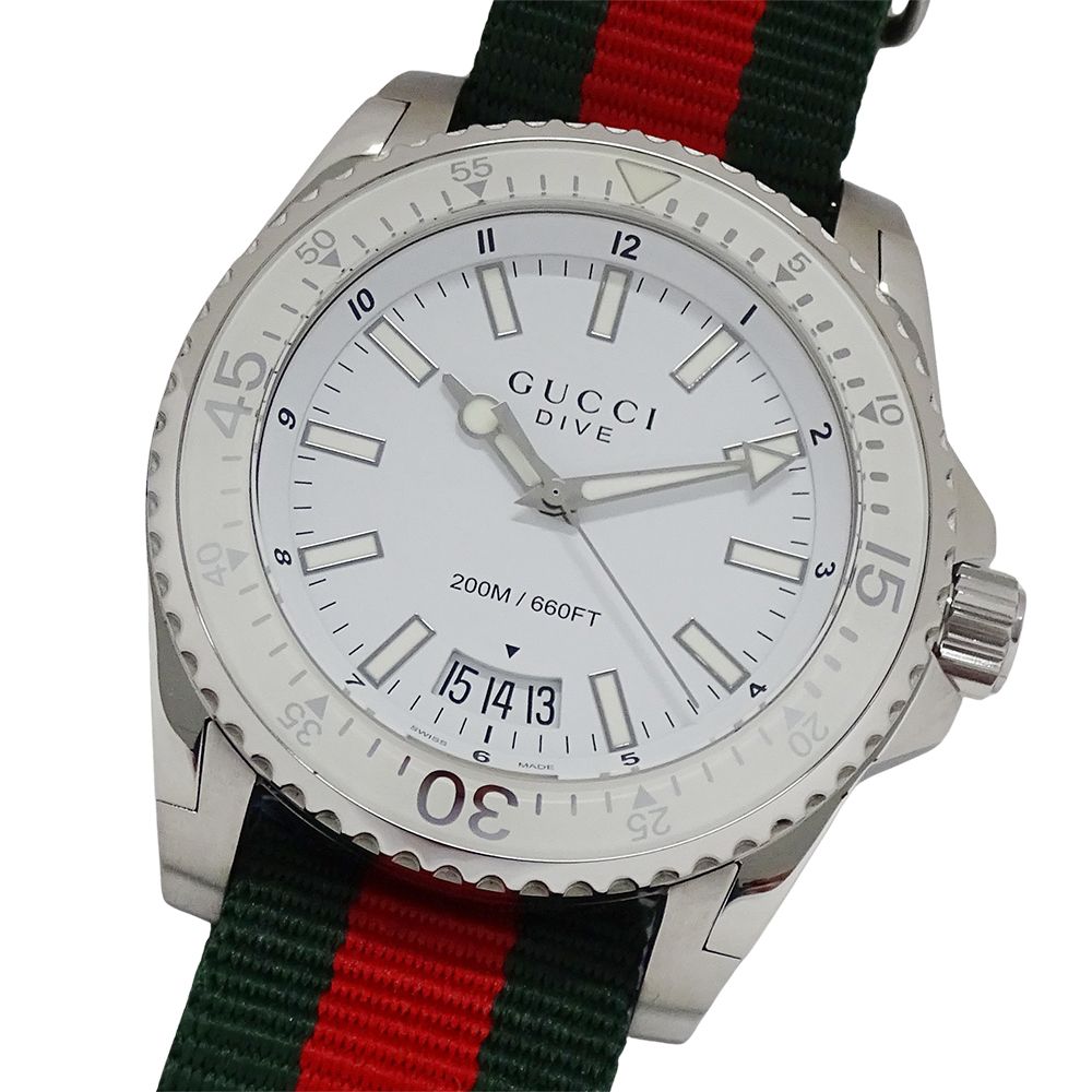 グッチ GUCCI 時計 メンズ ブランド ダイブ デイト クオーツ QZ