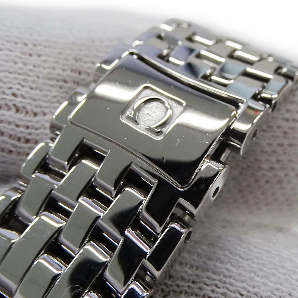  オメガ OMEGA デビル プレステージ 424.10.37.20.03.001 時計 メンズ ブランド コーアクシャル デイト 自動巻き AT ステンレス SS シルバー ブルー 磨き済み 抜け感 自動巻き時計 腕時計(アナログ)