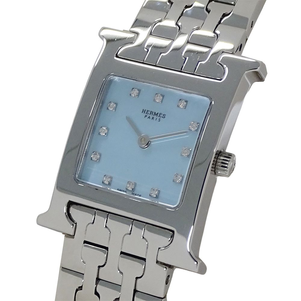 エルメス HERMES 時計 レディース ブランド Hウォッチ 12Pダイヤモンド