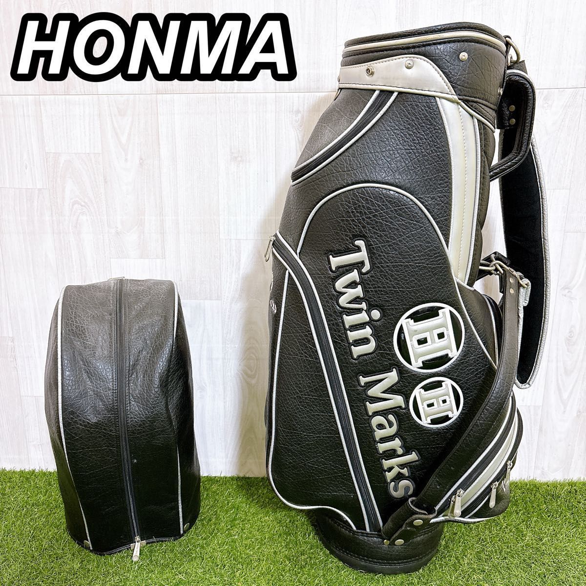 激 HONMA ホンマ ツインマークス キャディバッグ ゴルフバッグ レザー