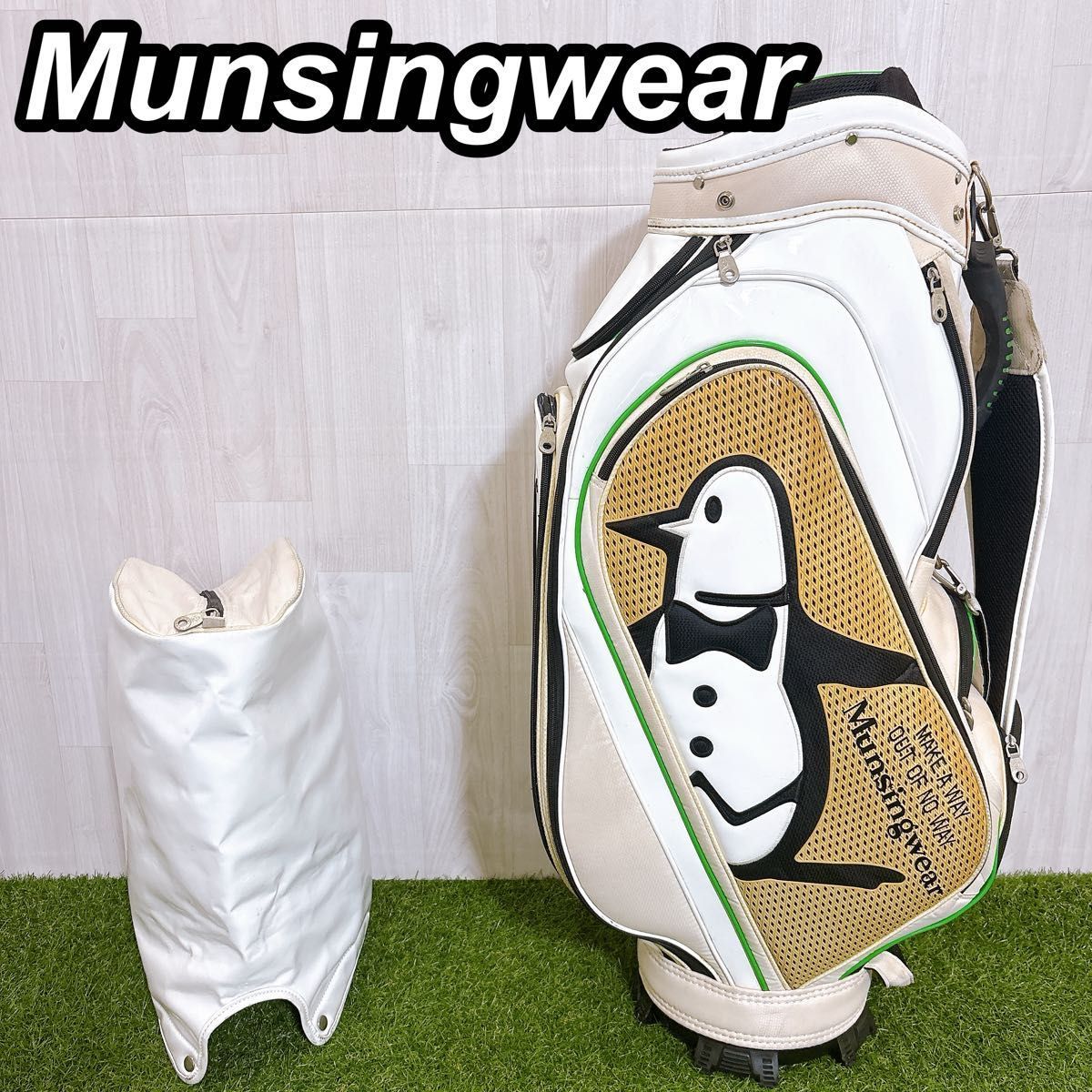 Munsingwear マンシングウェア キャディバッグ ゴルフバッグ エナメル