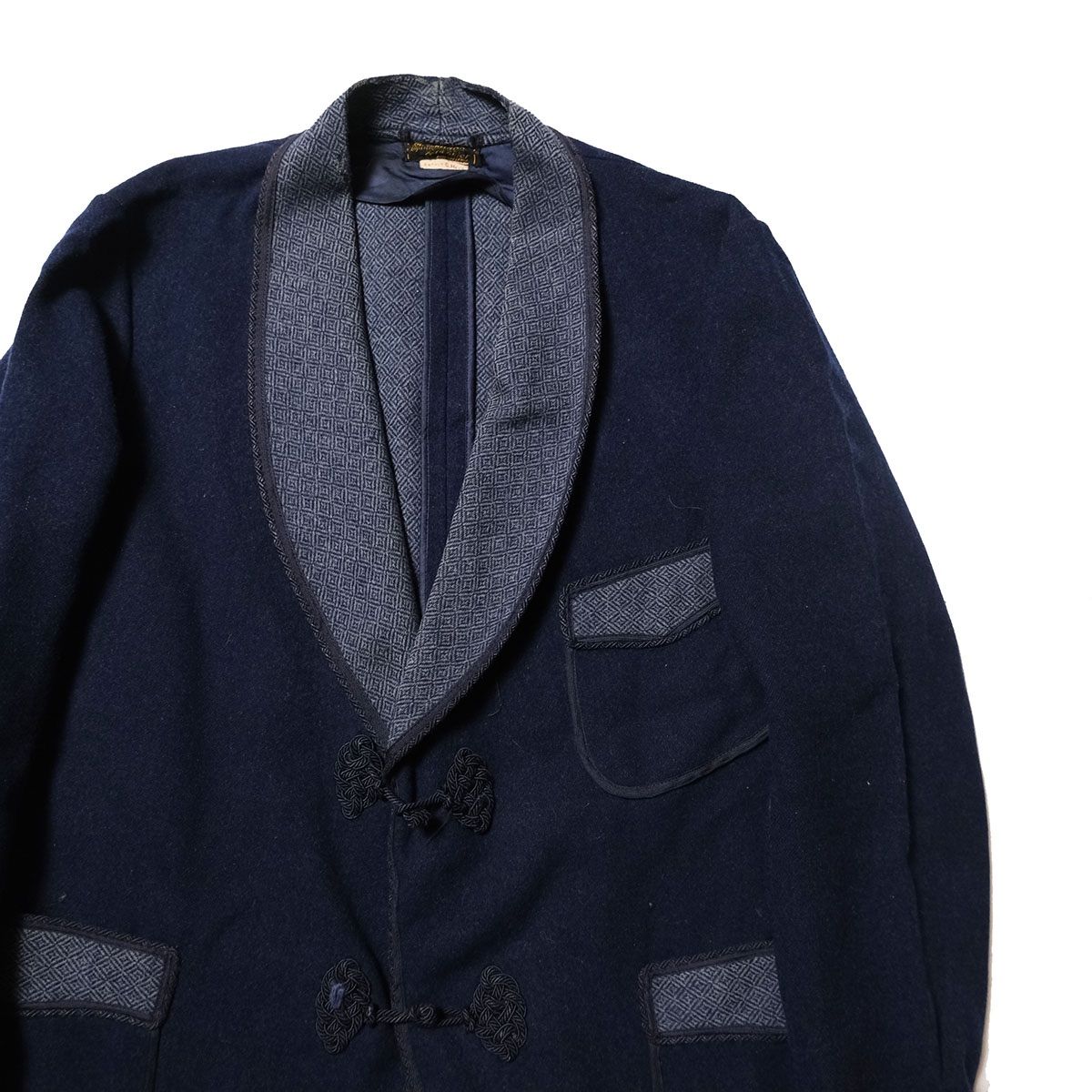 20's 30's Strawbridge & Clothier ウール スモーキングジャケット 紺