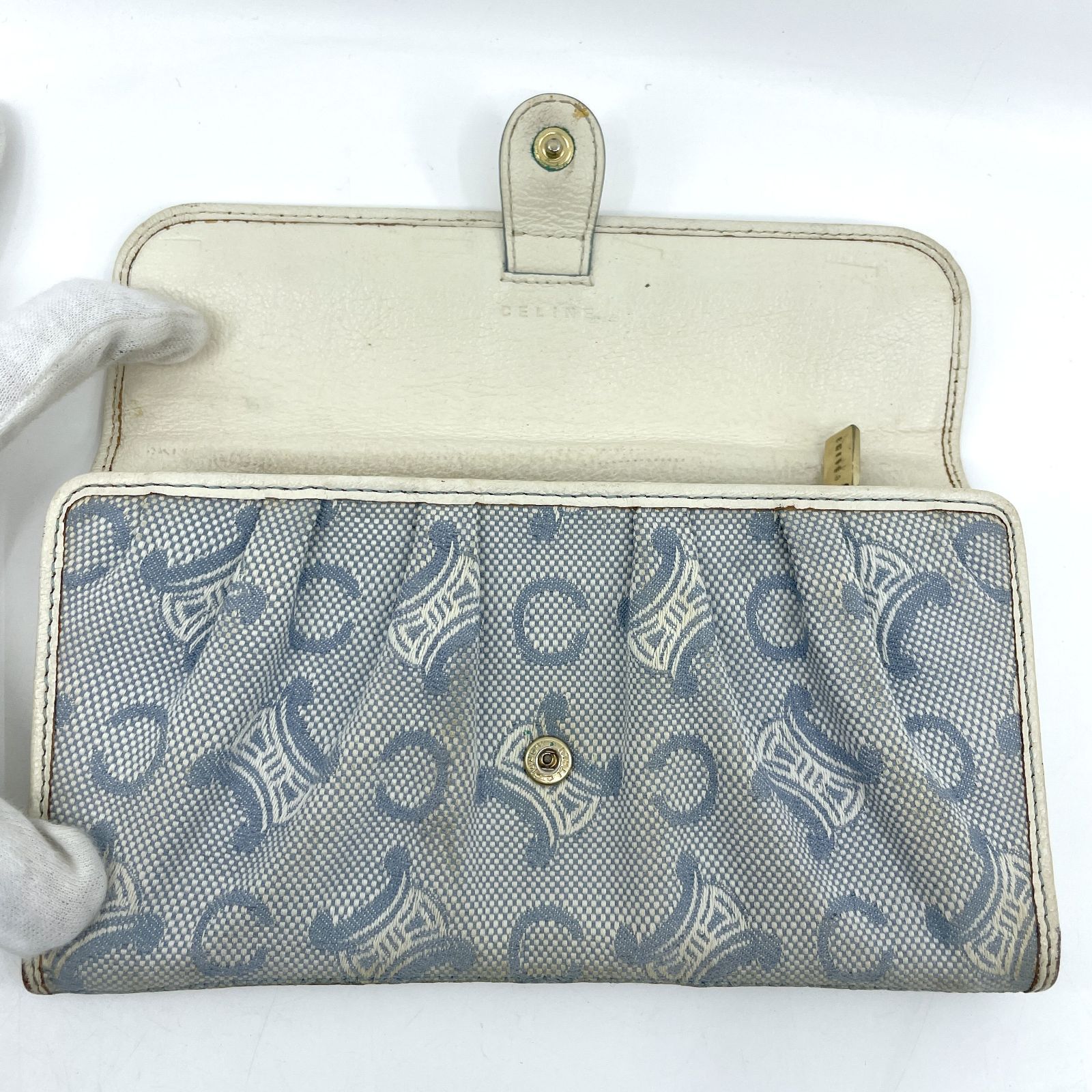 新品！ セリーヌ 長財布 マカダム キャンバス レザー 125 CELINE