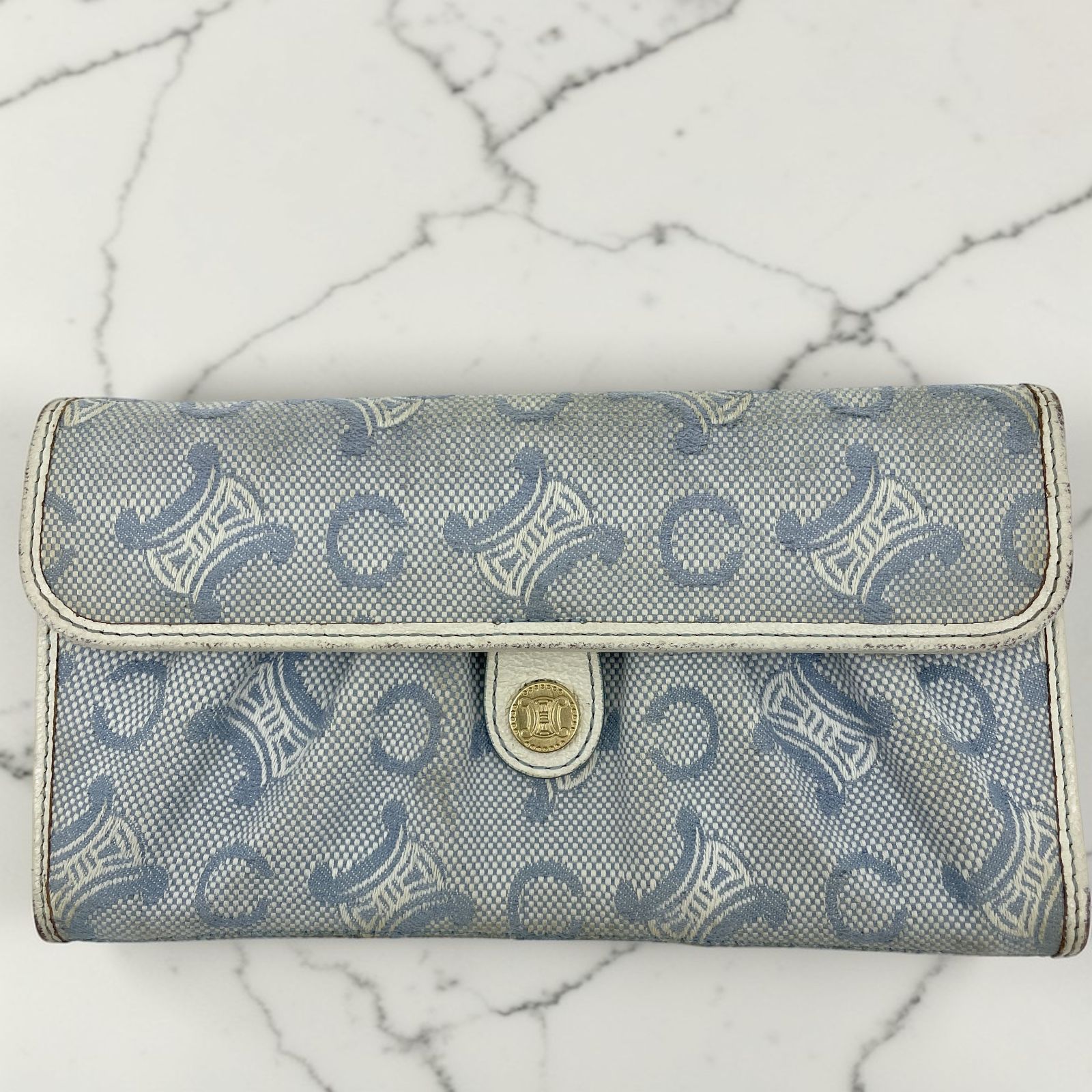 新品！ セリーヌ 長財布 マカダム キャンバス レザー 125 CELINE
