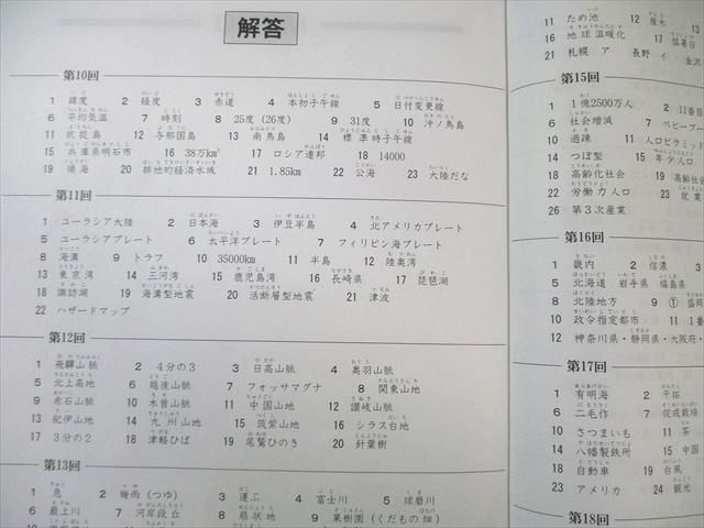 日能研東海 小5 知識獲得確認演習 社会 ステージIII 通年セット 2024 計2