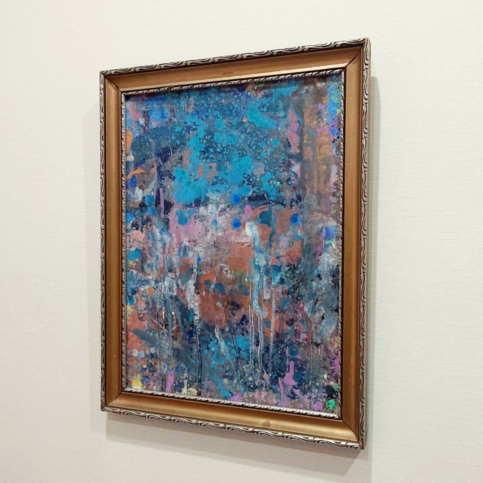 内野隆文 抽象画 絵画 段ボールにアクリル絵具 現代アート 美術 