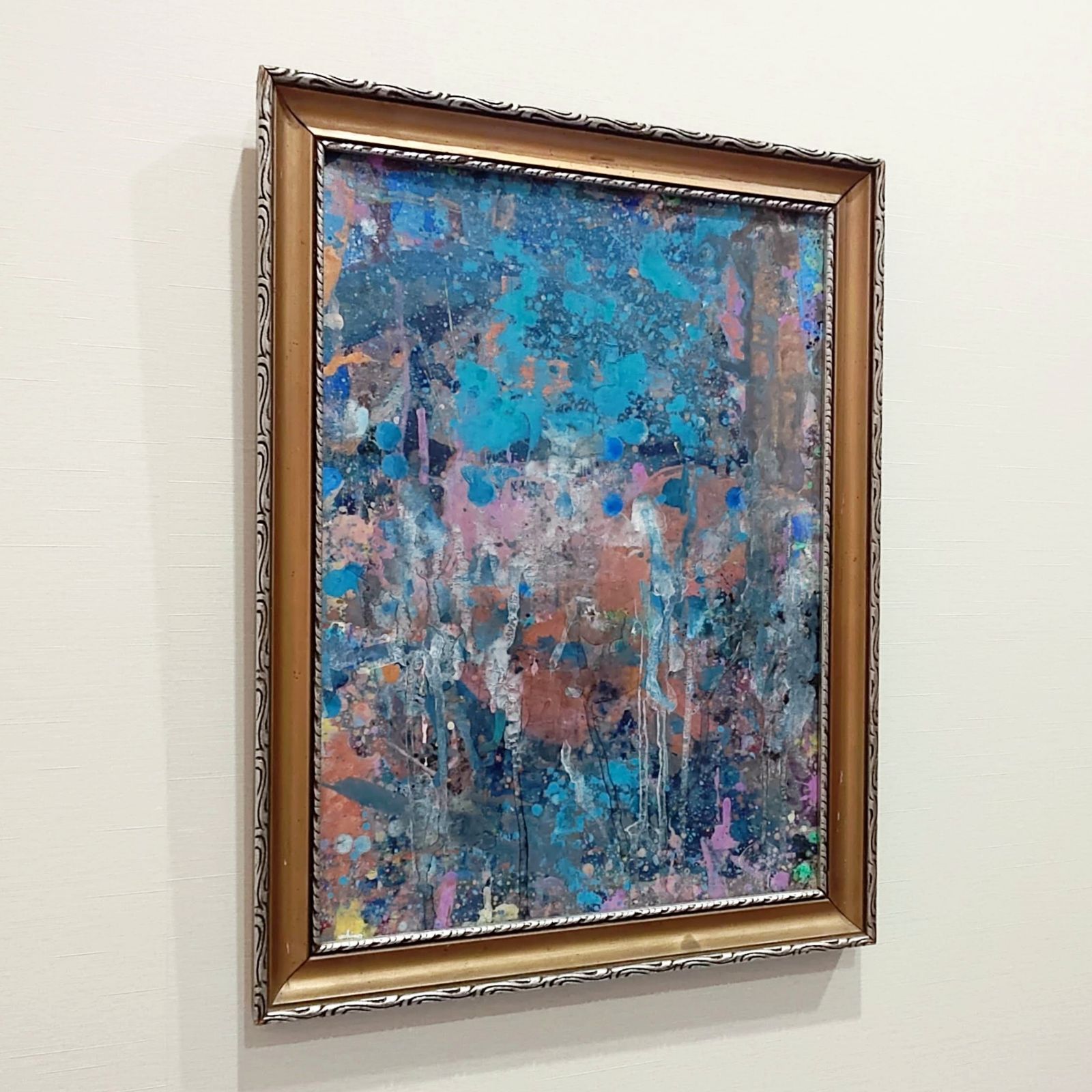 内野隆文 抽象画 絵画 段ボールにアクリル絵具 現代アート 美術 
