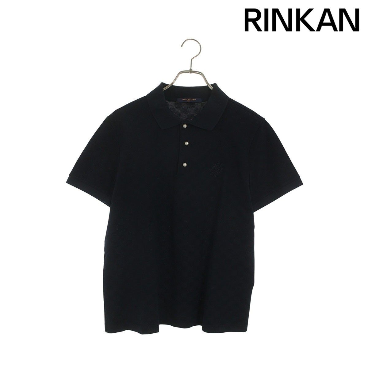 ルイヴィトン RM241Q JUV HRY41W パールボタンダミエ半袖ポロシャツ