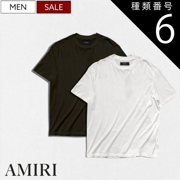 種類6：XXL/ホワイト 【定価70,400円(税込)】AMIRI -アミリ- 裾に配置 AMIRI ロゴ刺繍 クルーネック Tシャツ ホワイト