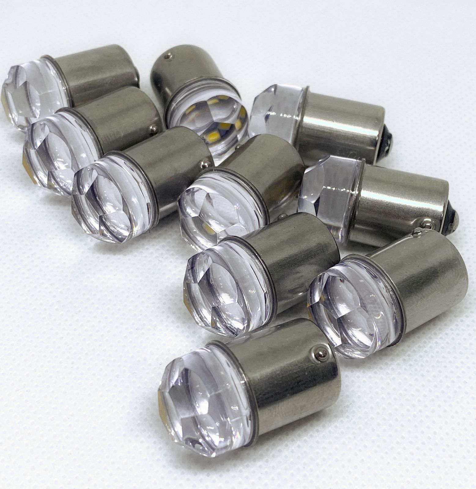 ダイヤカットレンズ 超拡散 爆光 高輝度LED球 24V S25 BA15S G18 LED球 バスマーカー球 ナマズマーカー球 シャーシマーカー 球 60個SET トラック 三菱ふそう 日野 いすゞ UD Dタイプ
