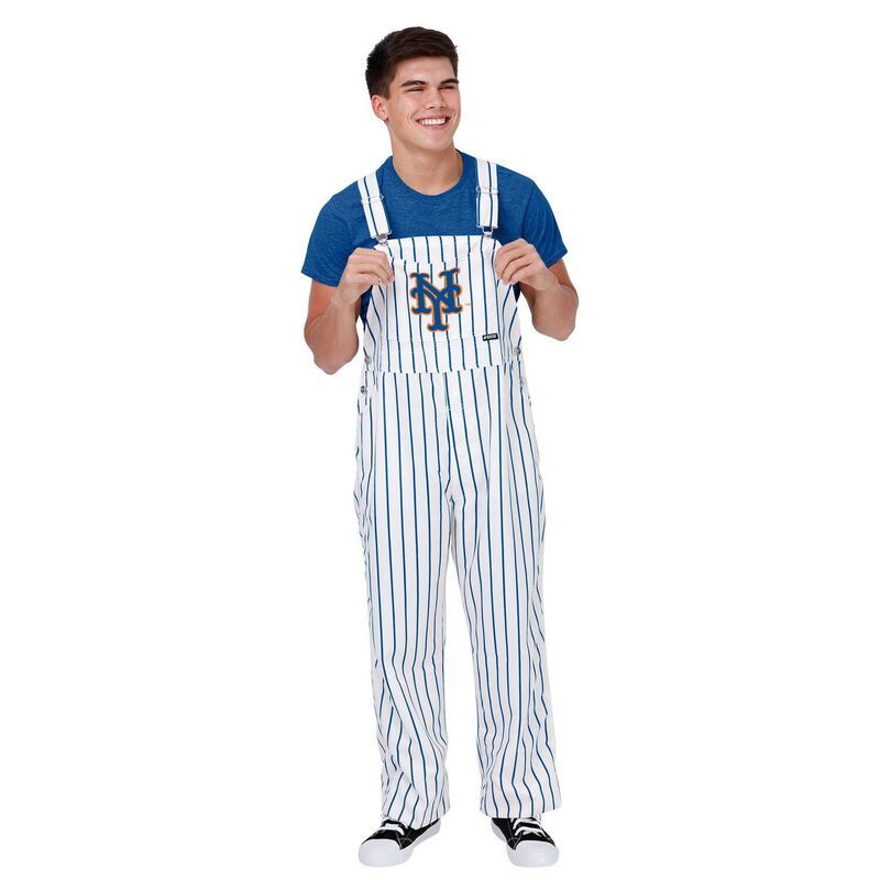 フォコ メンズ ボトムス カジュアルパンツ オーバーオール MensFOCO White New York Mets Pinstripe Bib Overalls Met White ホワイト