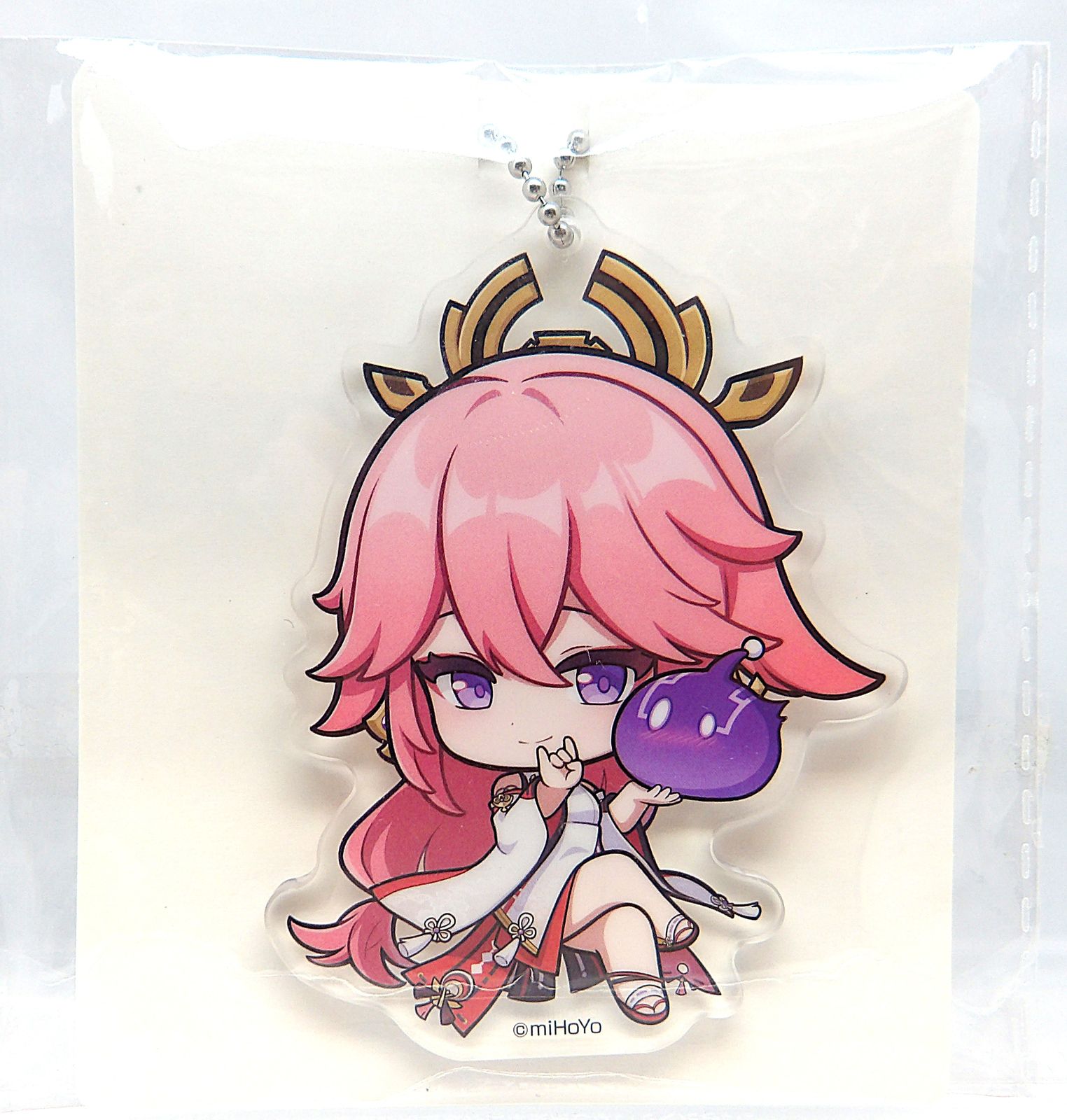 中古】八重神子 デフォルメアクリルボールチェーン 稲妻 原神 GiGO限定