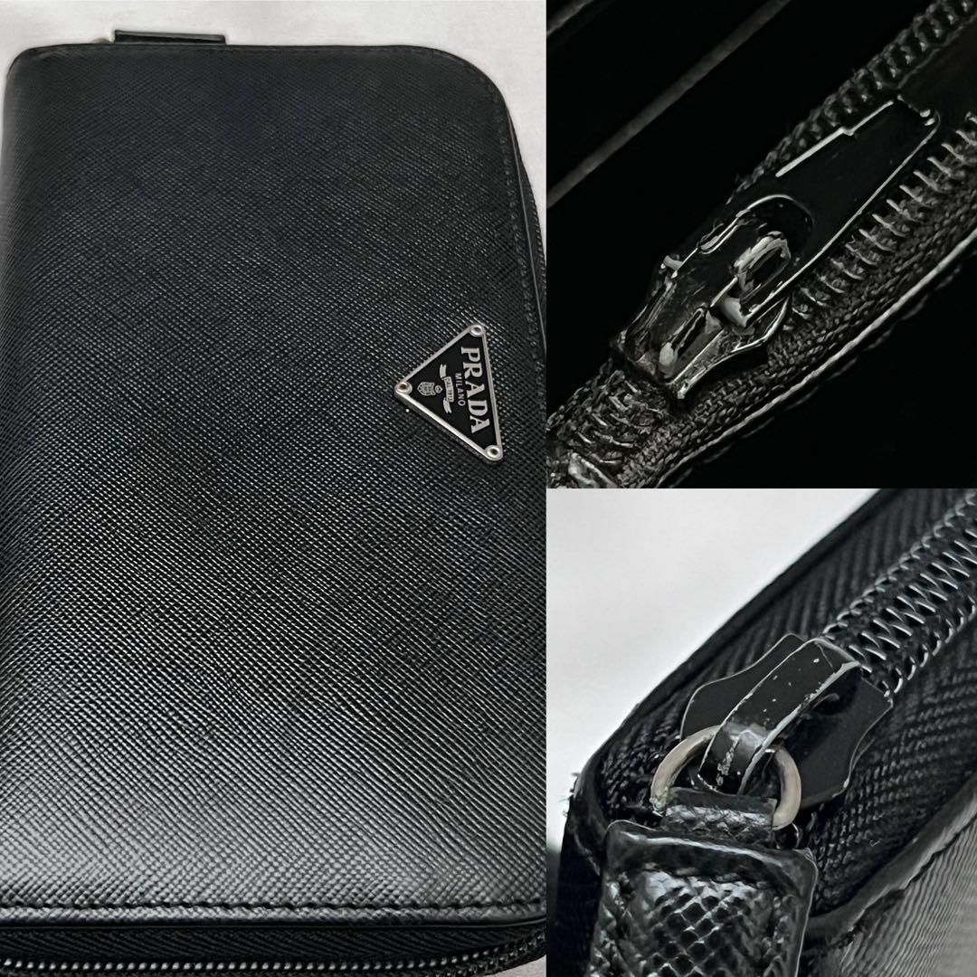 ◇箱・Gカード付き極美品◇プラダ 長財布 ブラック 三角プレート ◇箱・Gカード付き極美品◇プラダ 長財布 ブラック 三角プレート