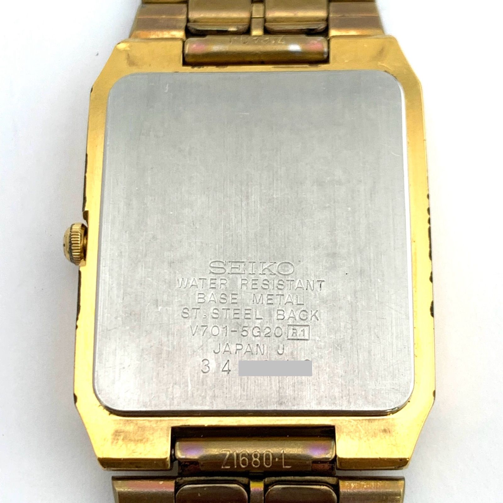 中古】SEIKO V701-5G20 ゴールド 腕時計 - メルカリ