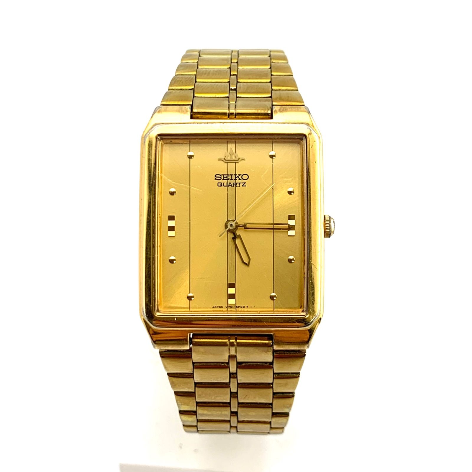 中古】SEIKO V701-5G20 ゴールド 腕時計 - メルカリ