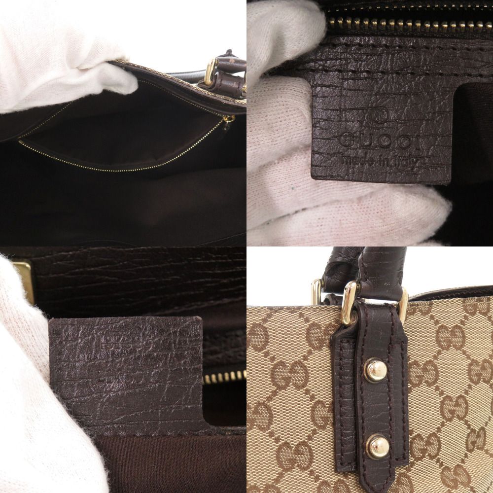 美品 グッチ ホースビット トートバッグ シェリーライン137385 
