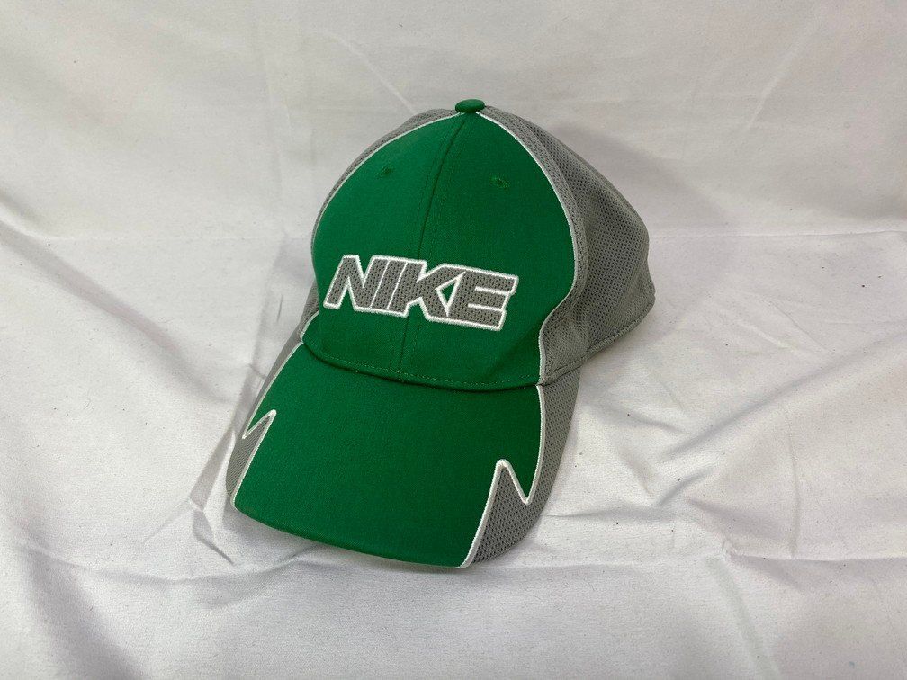 90s 00s NIKE ナイキ バイカラー ロゴ キャップ カラー：グリーン