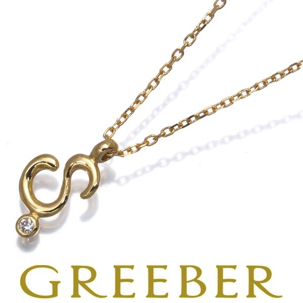 ポンテヴェキオ ネックレス ダイヤ ダイヤモンド 0.01ct イニシャル