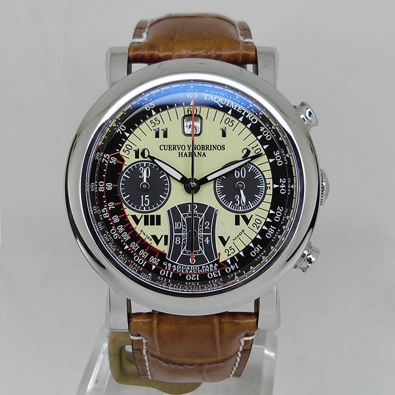 クエルボ イ ソブリノス CUERVO Y SOBRINOS 3025-1CN トルピード オートマティック クロノグラフ