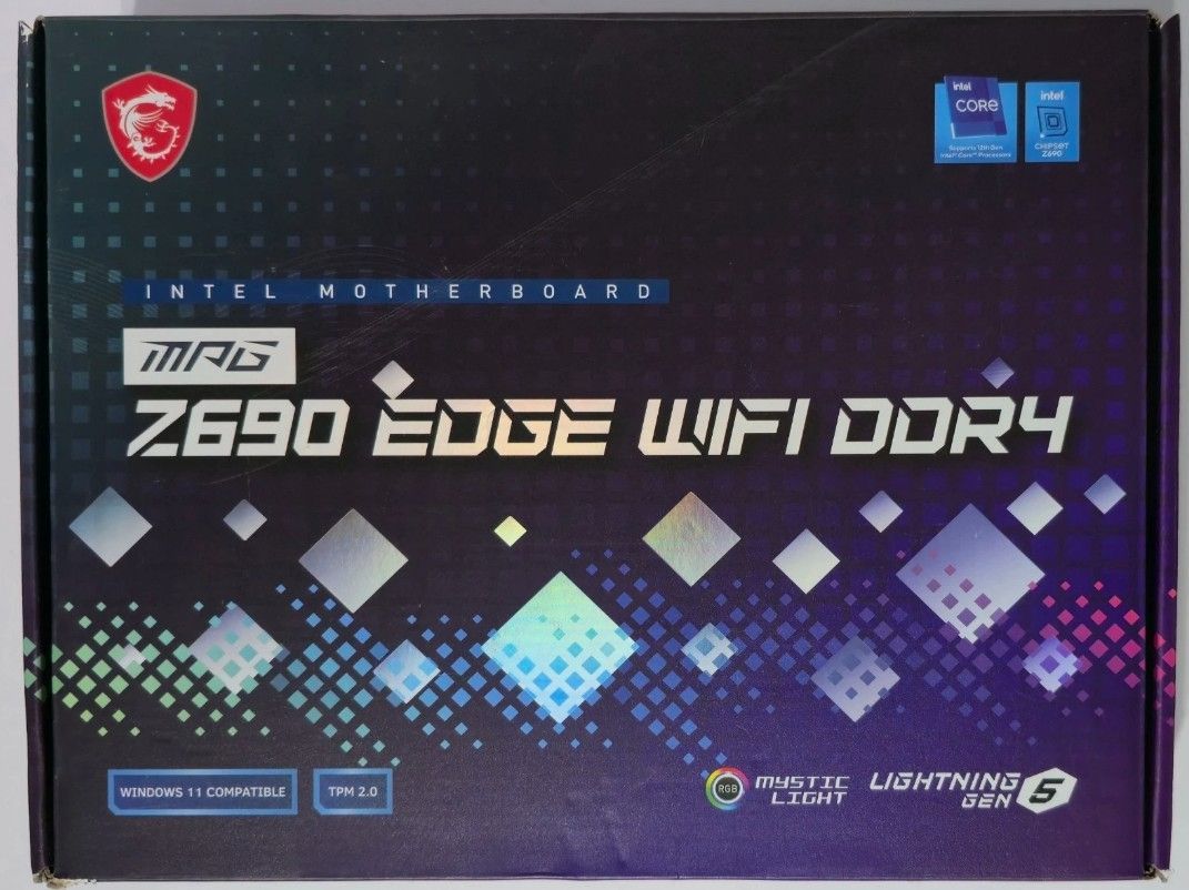 MSI MPG Z690 Edge WiFi DDR4 ATX マザーボード、LGA1700、Intel ソケット
