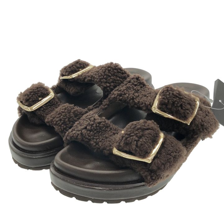 LE TALON (ルタロン) レザーボアベルトサンダル ブラウン S (22.5cm