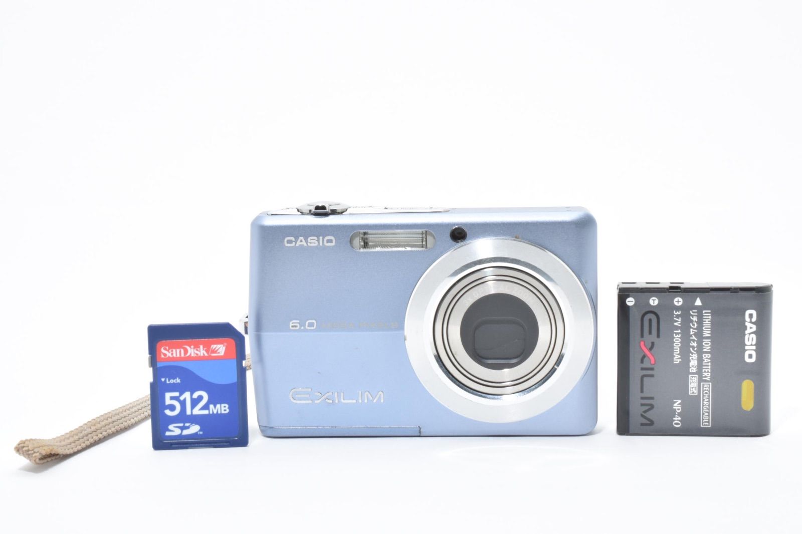 CASIO EXILIM EX-Z600 ブルー バッテリー•ストラップ付き コンパクト