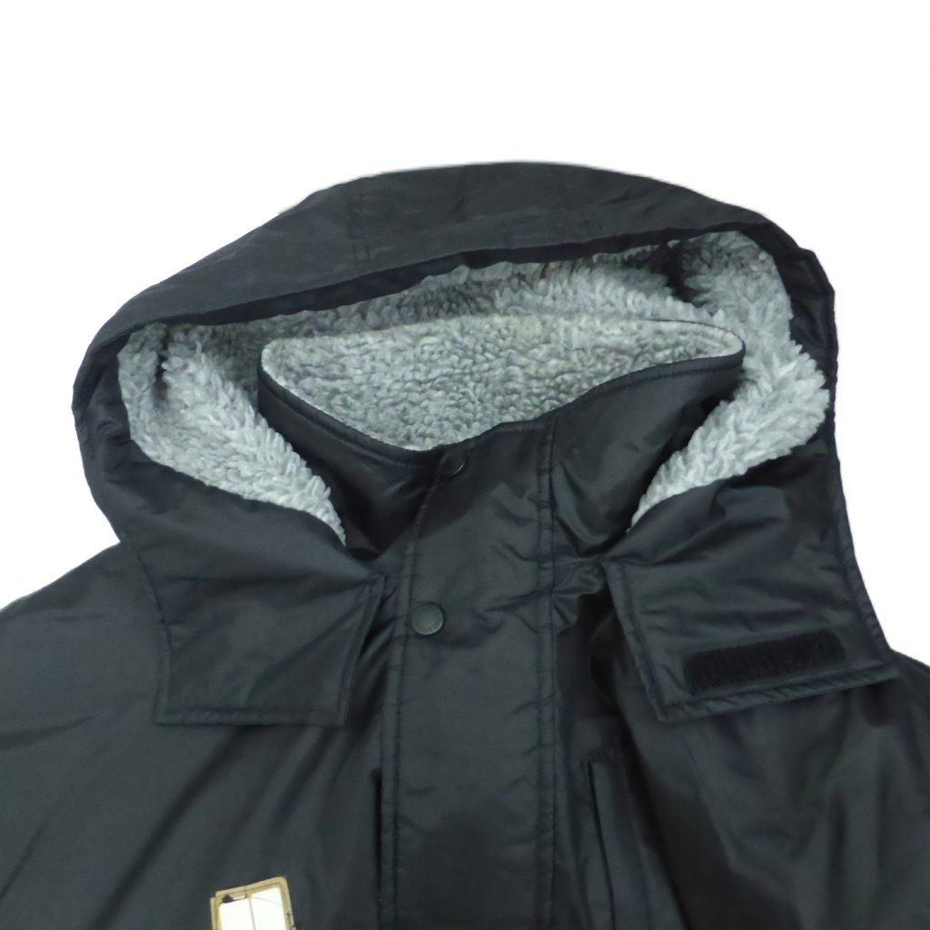 デサント DESCENTE ベンチコート ロング丈 L 黒 ブラック フード付き