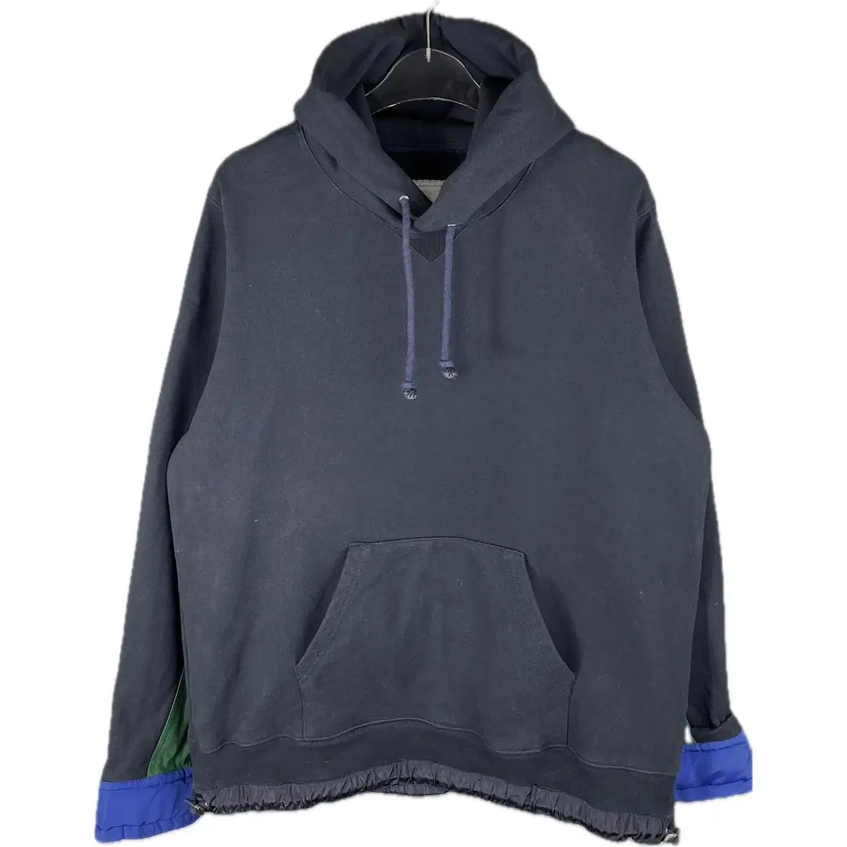 3 SACAI サカイ プルオーバー 袖 バイカラー デザインテープ フード T 