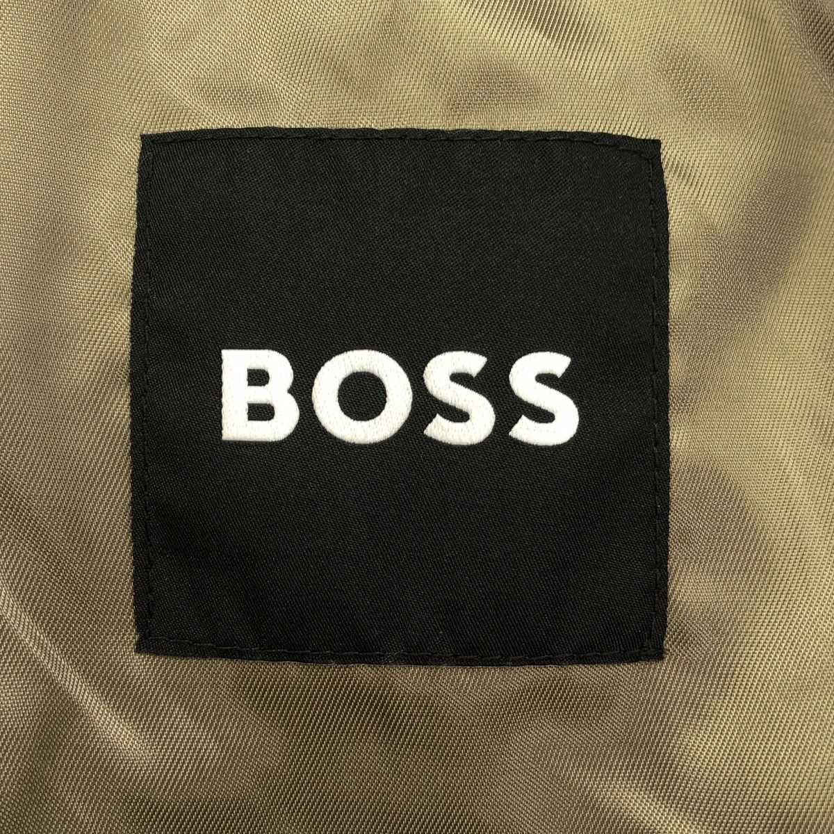 HUGO BOSS ヒューゴ ボス コットンブレンドスリーブ スエードレザー 