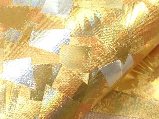 平和屋着物○金彩友禅作家 金彩の魔術師 堀省平 金煌織 太鼓柄袋帯 堀