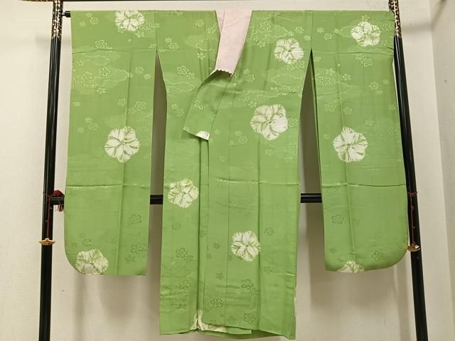 平和屋着物●豪華振袖・長襦袢(無双仕立て)セット　駒刺繍　松竹梅渡り橋風景文　金彩　正絹　逸品　AABG1102ph 平和屋着物○豪華振袖・長襦袢（無双仕立て）セット 駒刺繍 枝垂れ桜