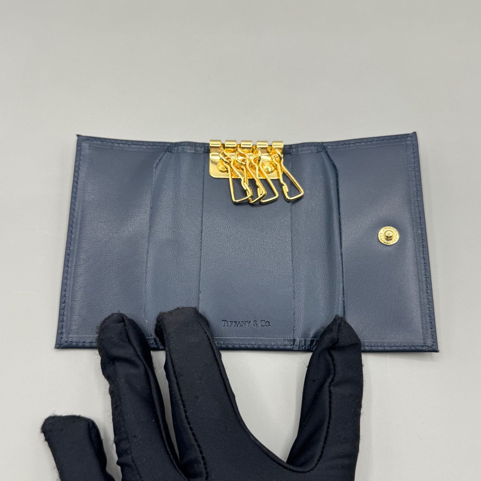 ✨未使用展示品✨　Tiffany &Co. キーケース　キーホルダー　Tロゴ 未使用保管品 希少 ティファニー トヨタ コラボ キーケース