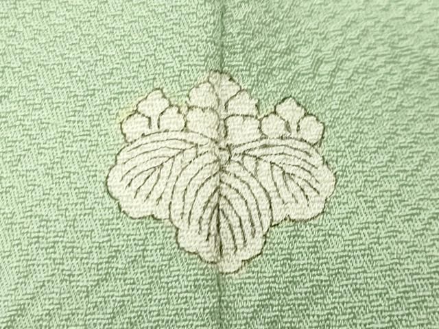 平和屋着物●上質な色無地　風景貝桶地紋　若菜色　さが美扱い　正絹　逸品　CABC8327gh 平和屋着物○上質な色無地 風景貝桶地紋 若菜色 さが美扱い 正絹 逸品