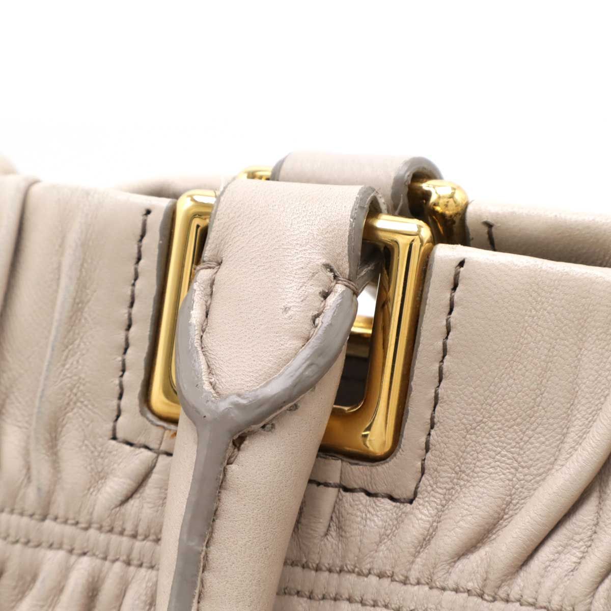 PRADA プラダ ゴーフル ギャザー トートバッグ ハンドバッグ 2WAY 