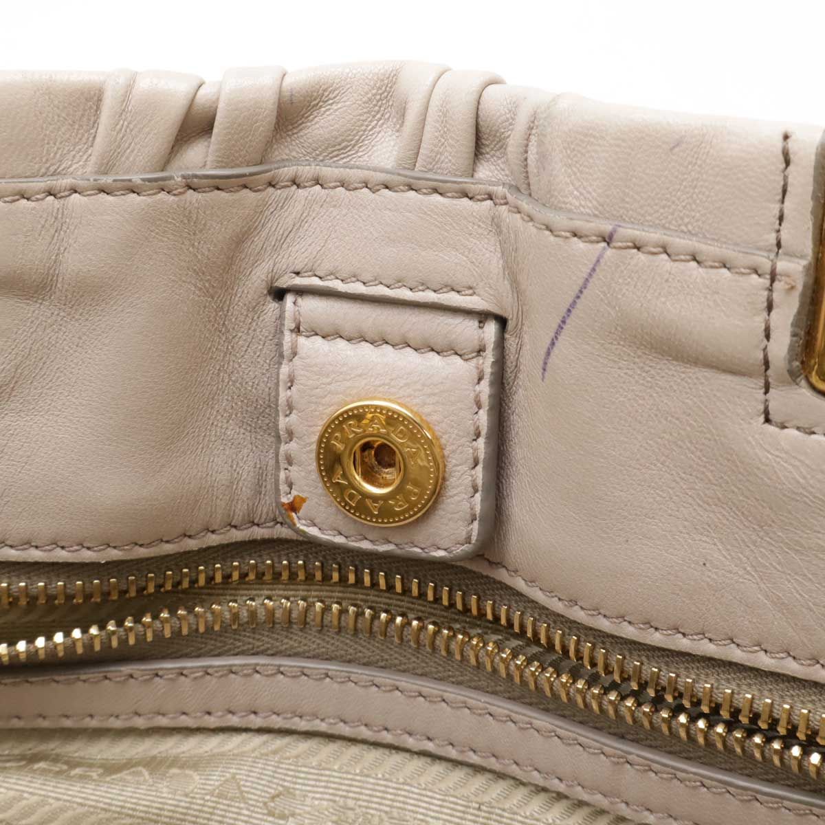 PRADA プラダ ゴーフル ギャザー トートバッグ ハンドバッグ 2WAY 