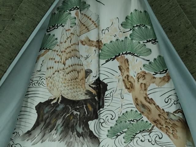 平和屋着物●男性　髭紬　アンサンブル　色無地　藍媚茶色　キングサイズ　正絹　逸品　CABC6981yc 平和屋着物○男性 髭紬 アンサンブル 色無地 藍媚茶色 キングサイズ