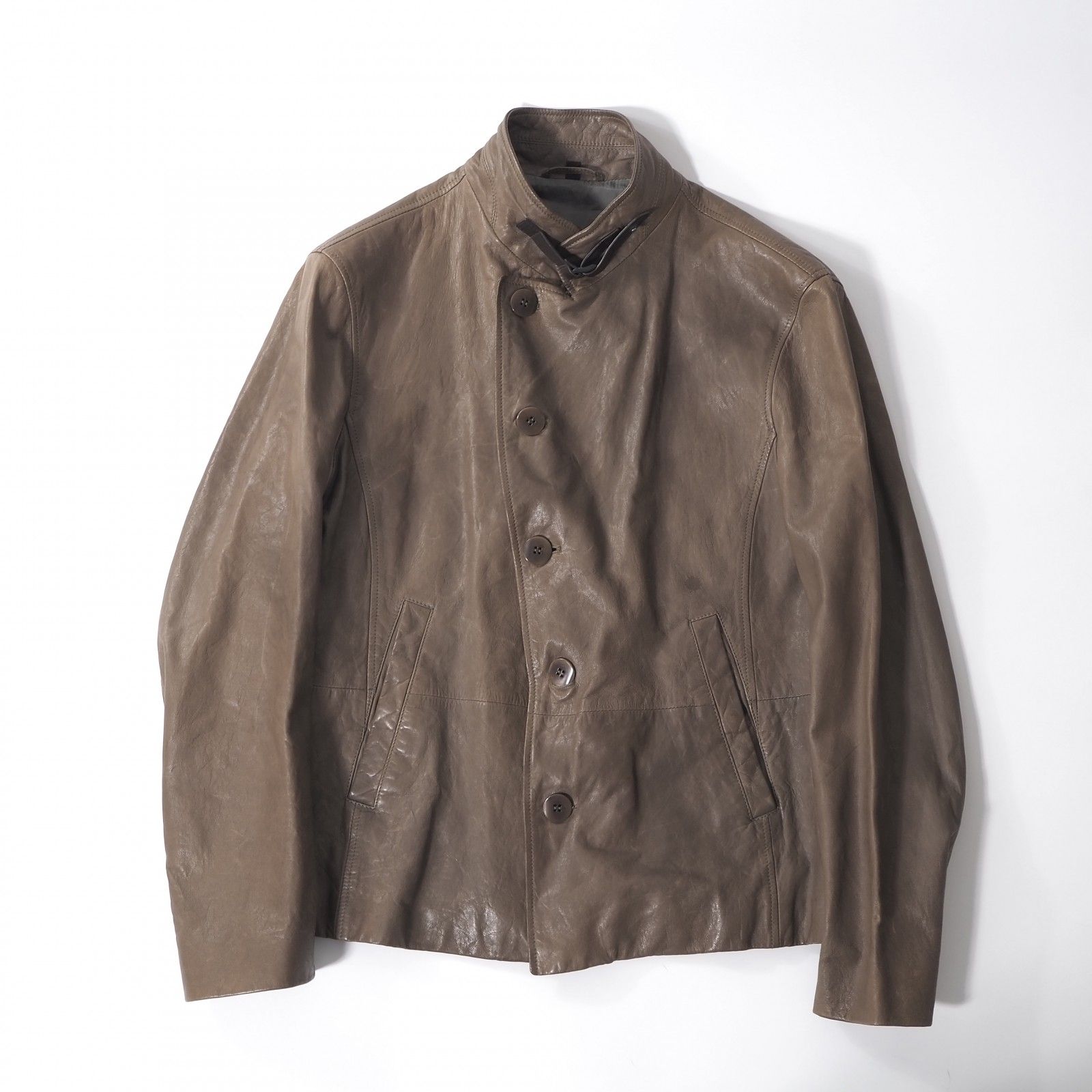 ジョルジオアルマーニ GIORGIO ARMANI イタリア製 ラムレザー 