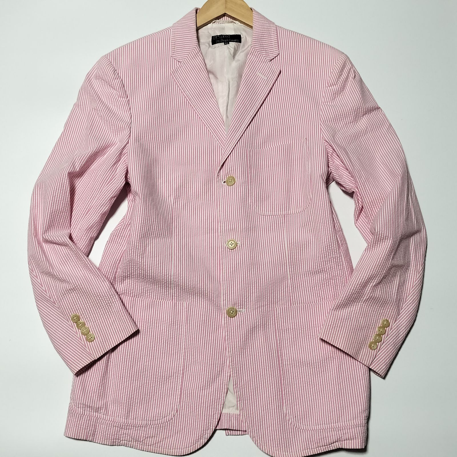 極美品】Polo by Ralph Lauren シアサッカー ストライプ テーラード