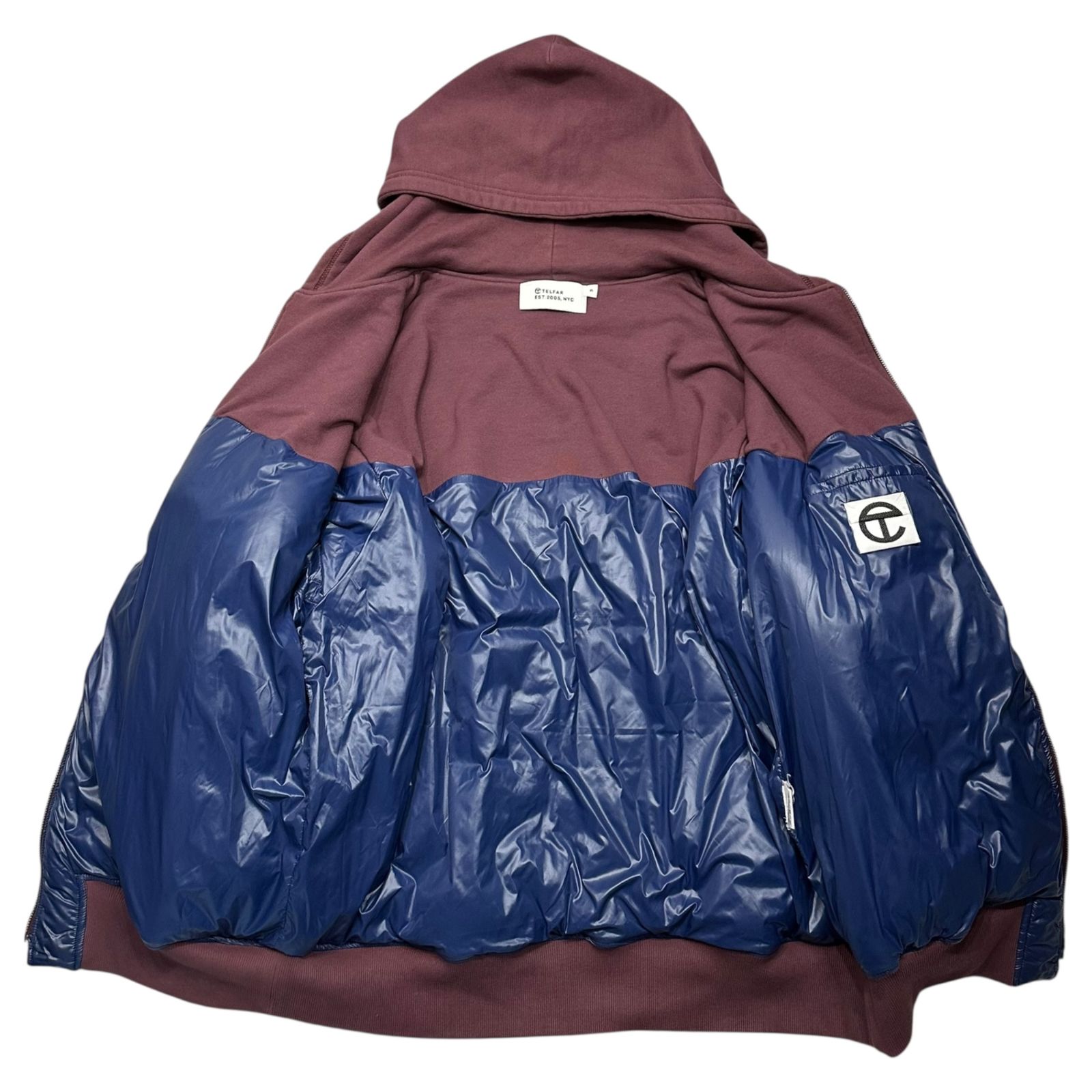 TELFAR(テルファー) Insulated Docking Zip-Up Hoodie 中綿 ドッキング 