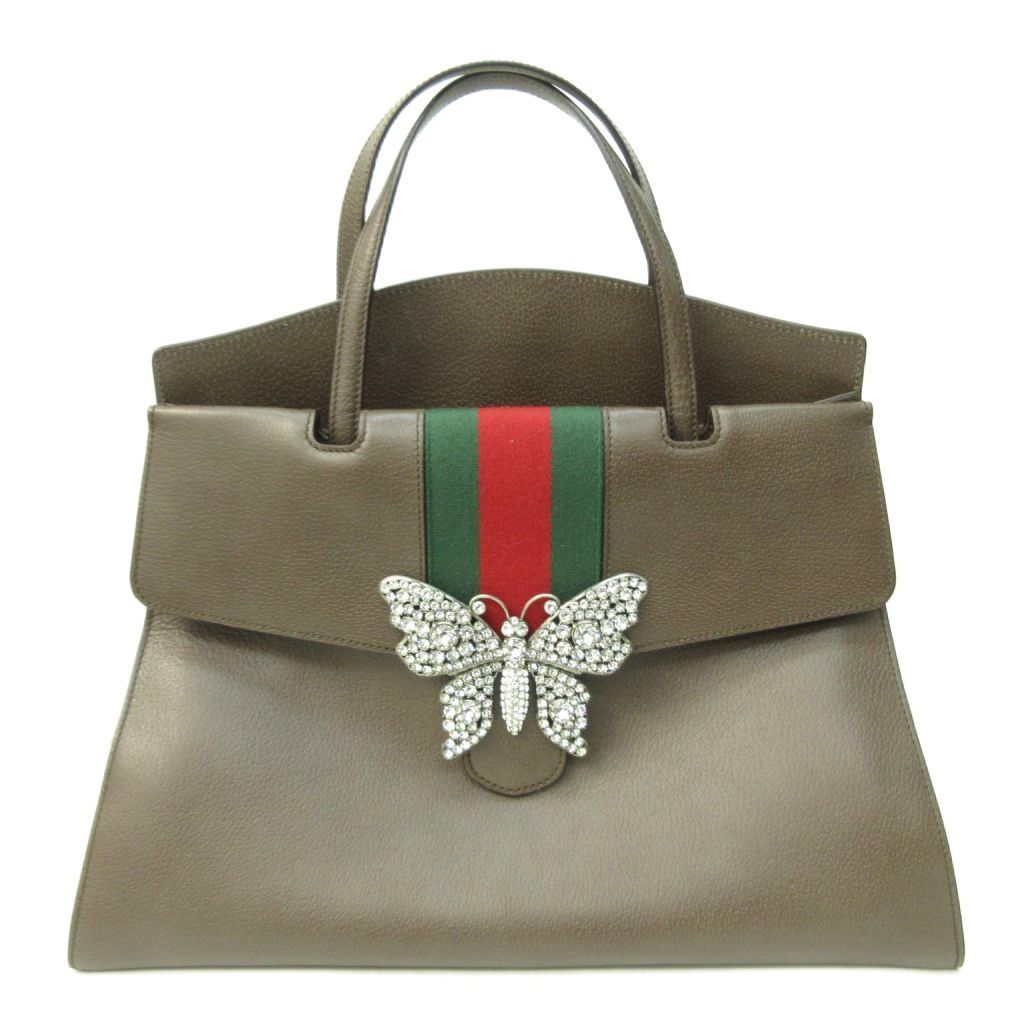 グッチ GUCCI 美品 2WAY ショルダーバッグ ラージトーテム バタフライ